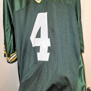 Reebok Mens Green Green Bay Packers Brett Favre #4 Football-NFL Jersey Size XL